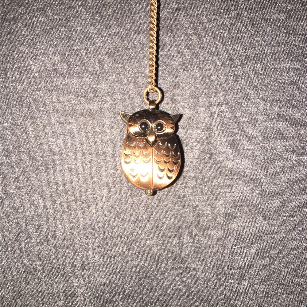 Costume jewelry owl necklace